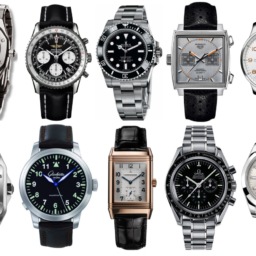 pinned images of watches on a white background