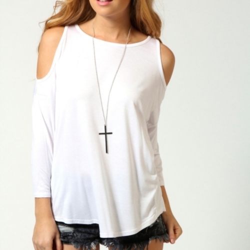 Ladies Cold Shoulder Top, Cut Out & Shoulder Cut