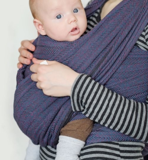 3 month old baby in sling