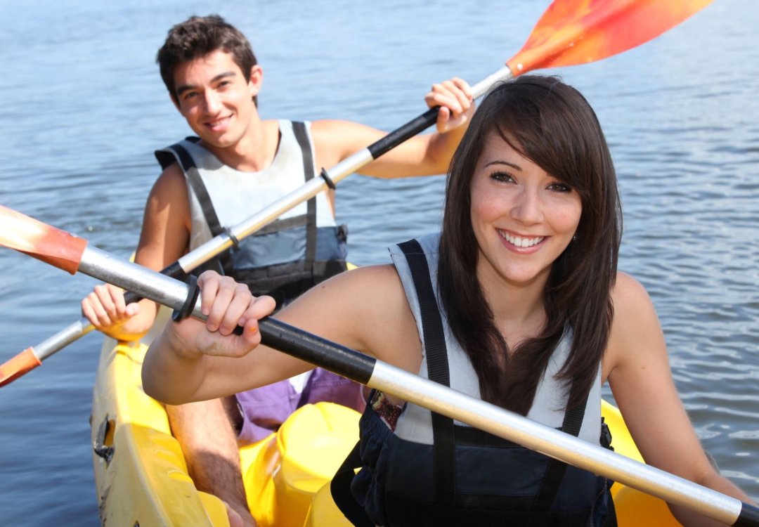 Couple in a kayak
