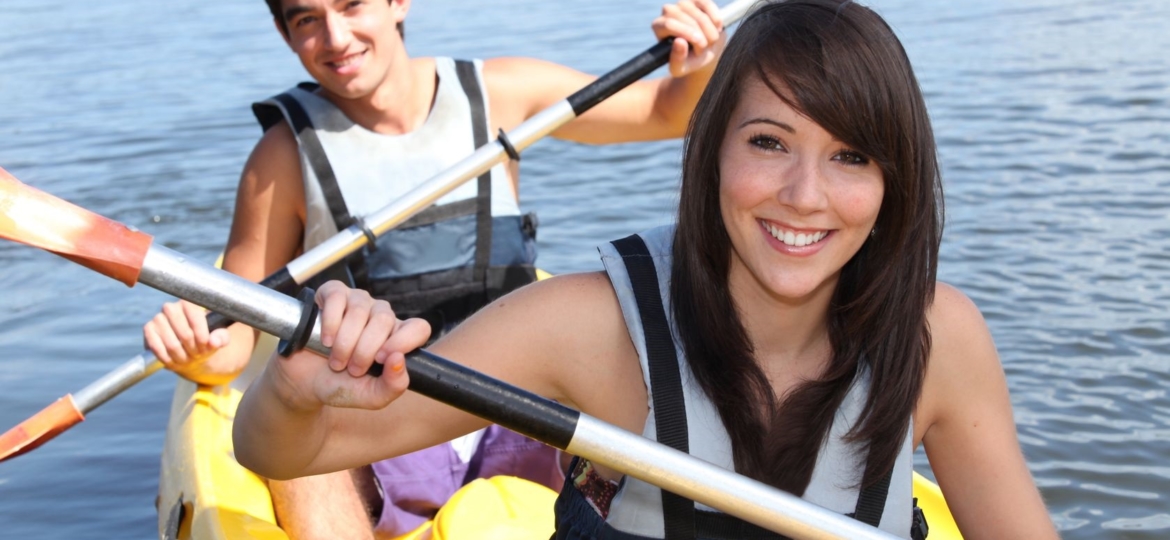 Couple in a kayak