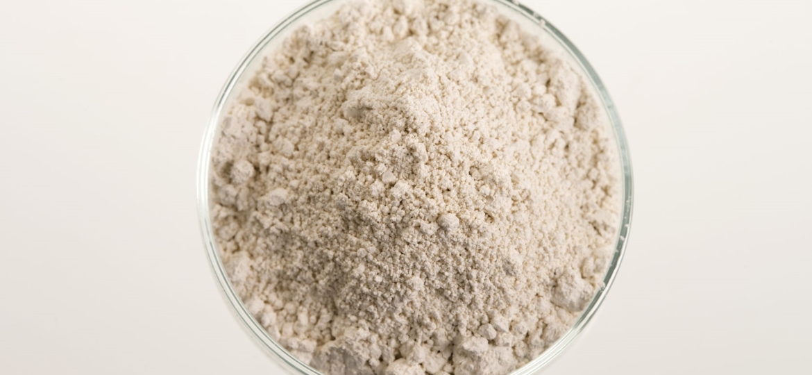 rench white clay ready to be used to make skin treatment