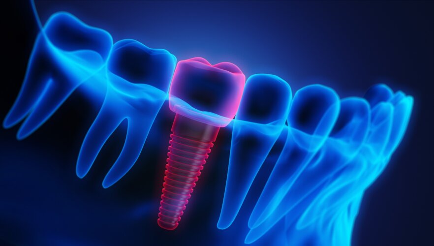 Medical Visualization - Dental Implant in the Jaw